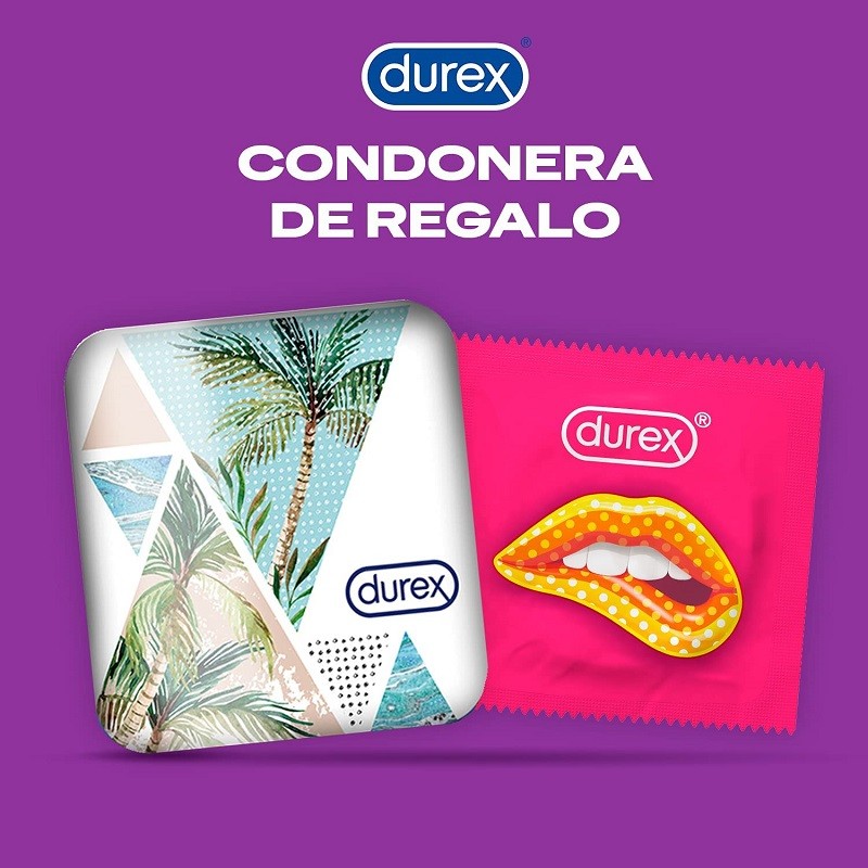 DUREX Pack Preservativo Dame Placer 12 Condones + Lubricante Fresa 50 ml-3