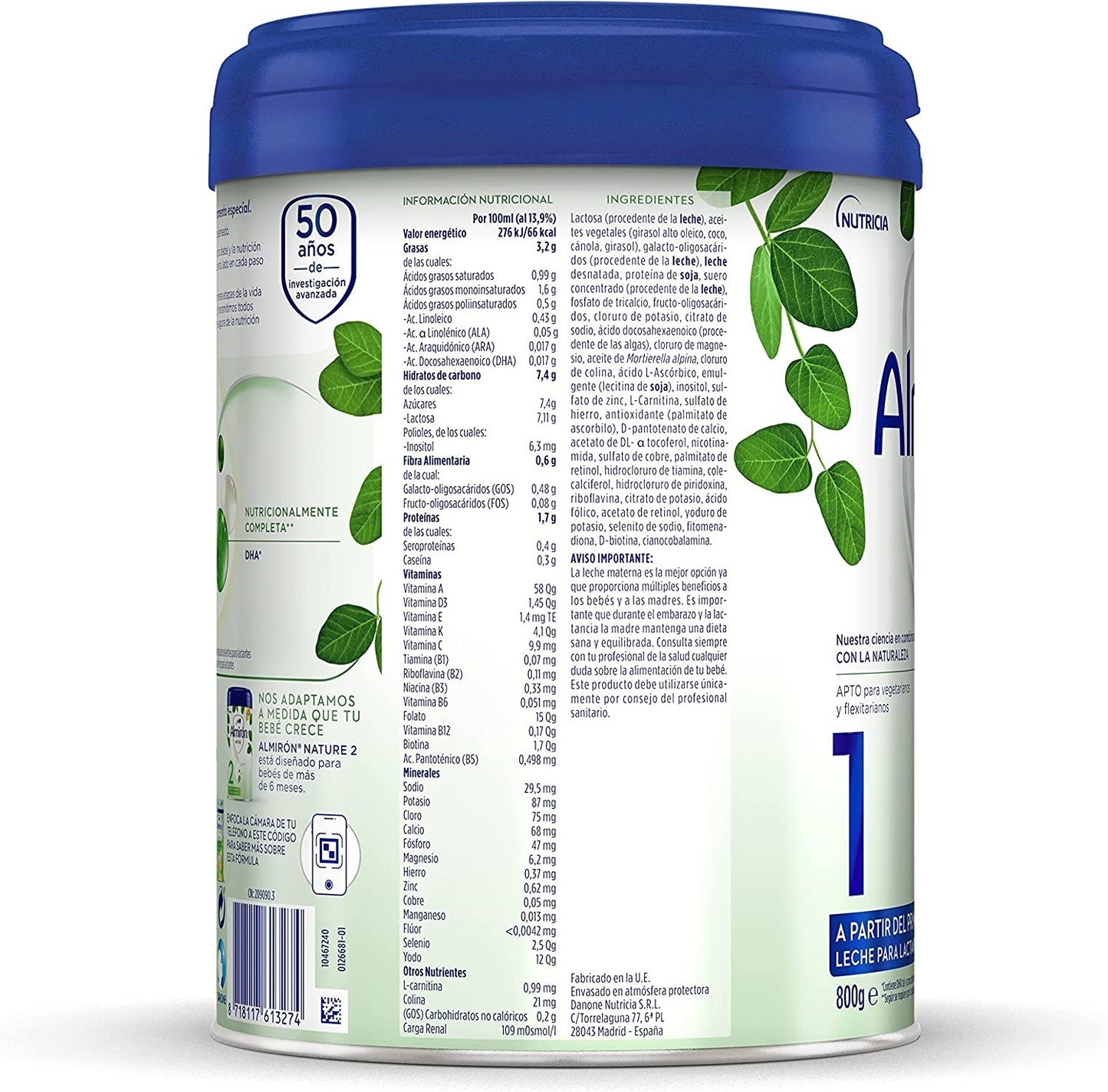 ALMIRÓN Nature 1 Leche de Inicio en Polvo 800gr-4