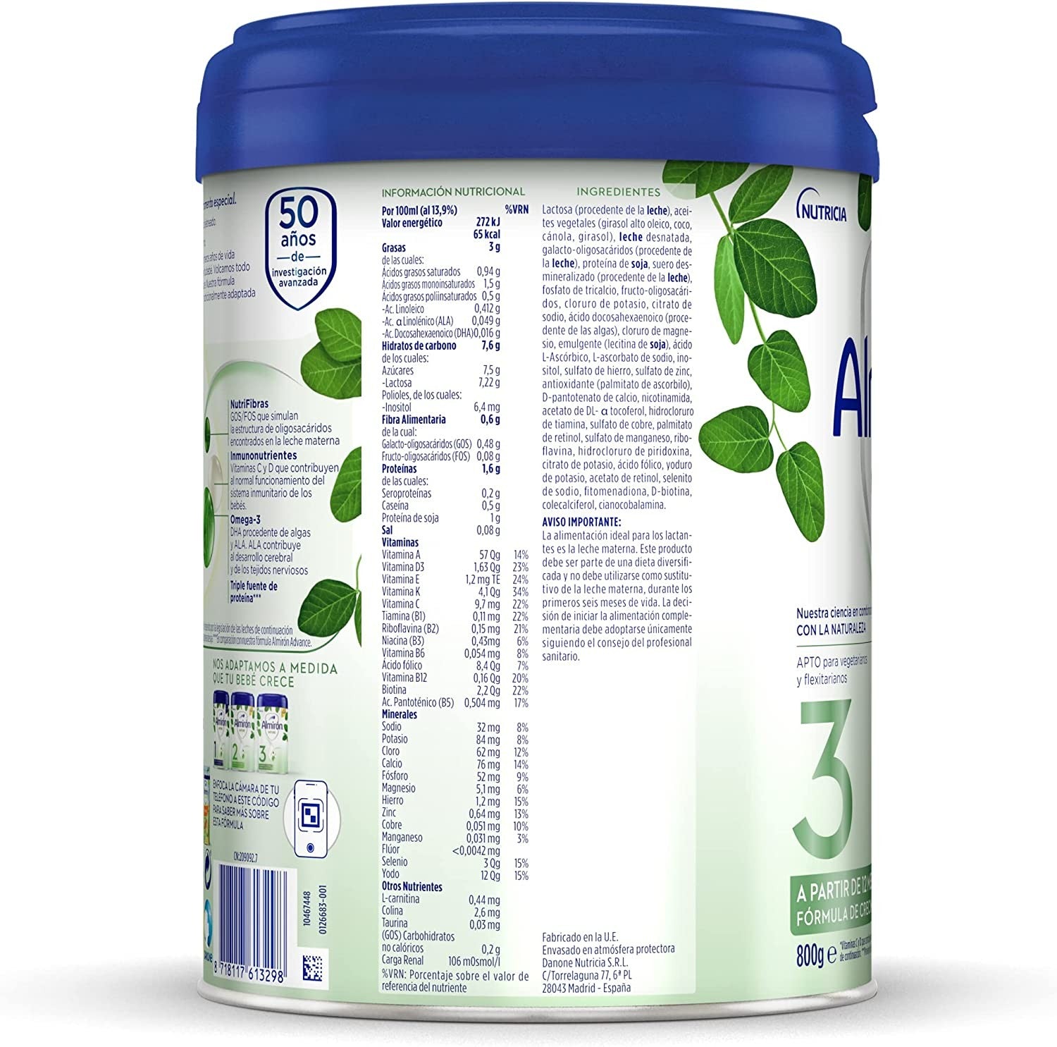 ALMIRÓN Nature 3 Leche de Crecimiento en Polvo 800gr-2