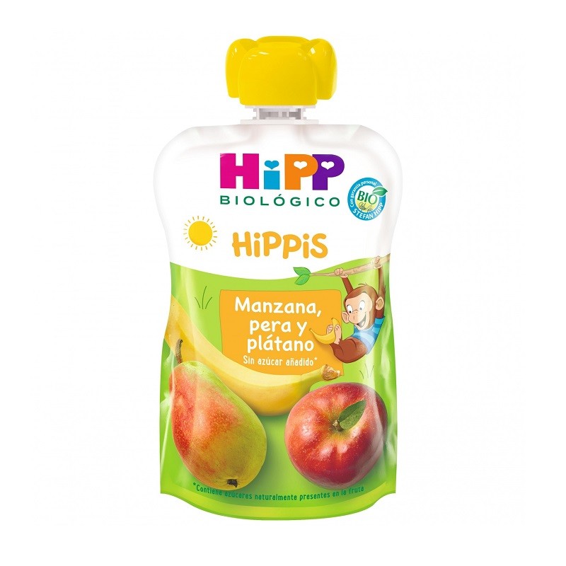 Hipp Biológico Bolsita Hippis Manzana, Pera y Plátano 100gr-1