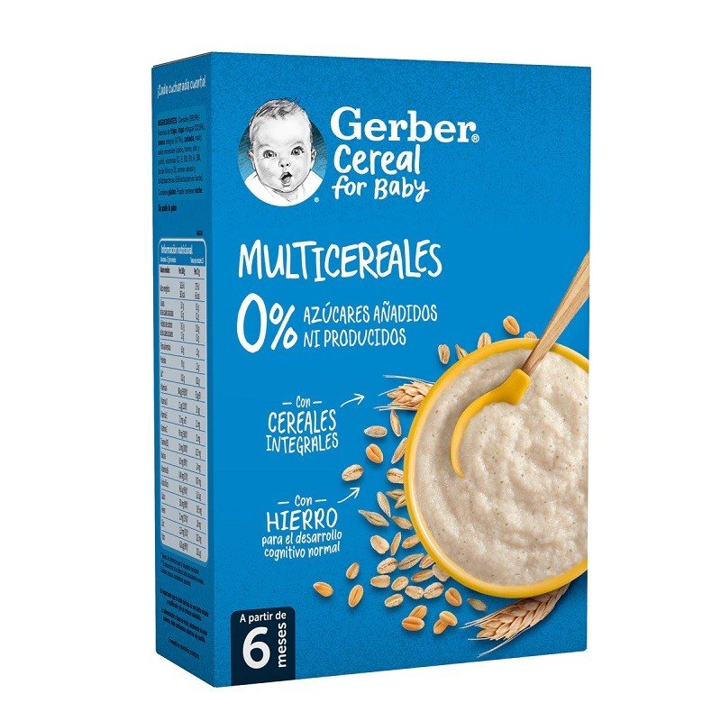 GERBER Papillas Multicereales 0% +6 Meses 270g-1