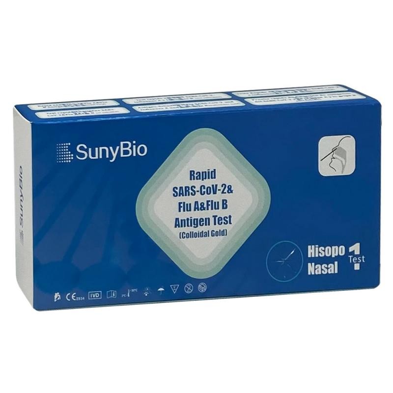 TEST ANTÍGENOS Covid-19 y Gripe A/B Test Nasal 1 ud - SunyBio-1