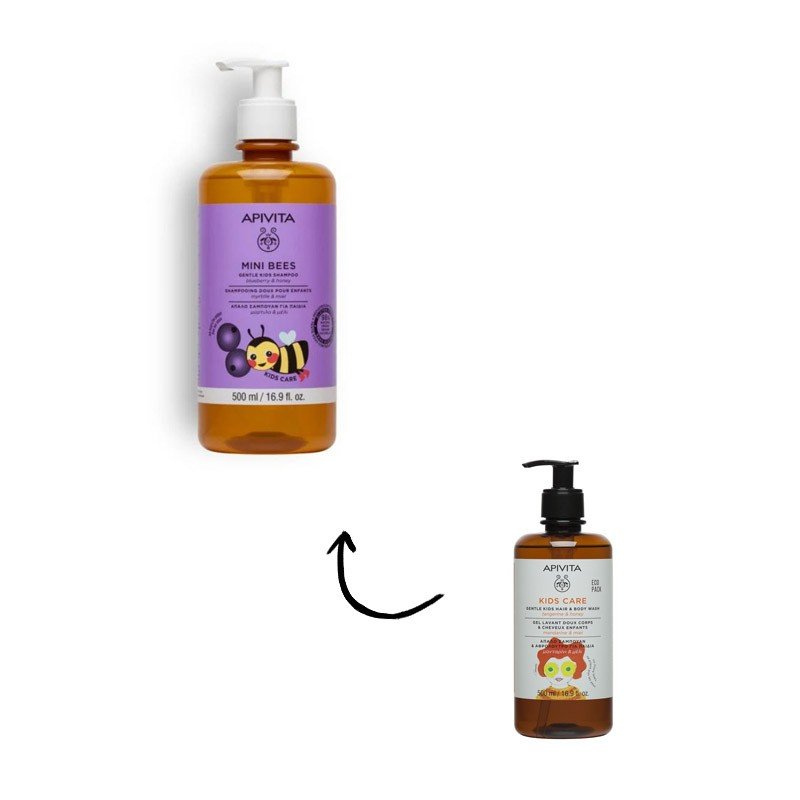 Apivita Kids Mini Bees Champú Suave Arándano y Miel 500 ml-2
