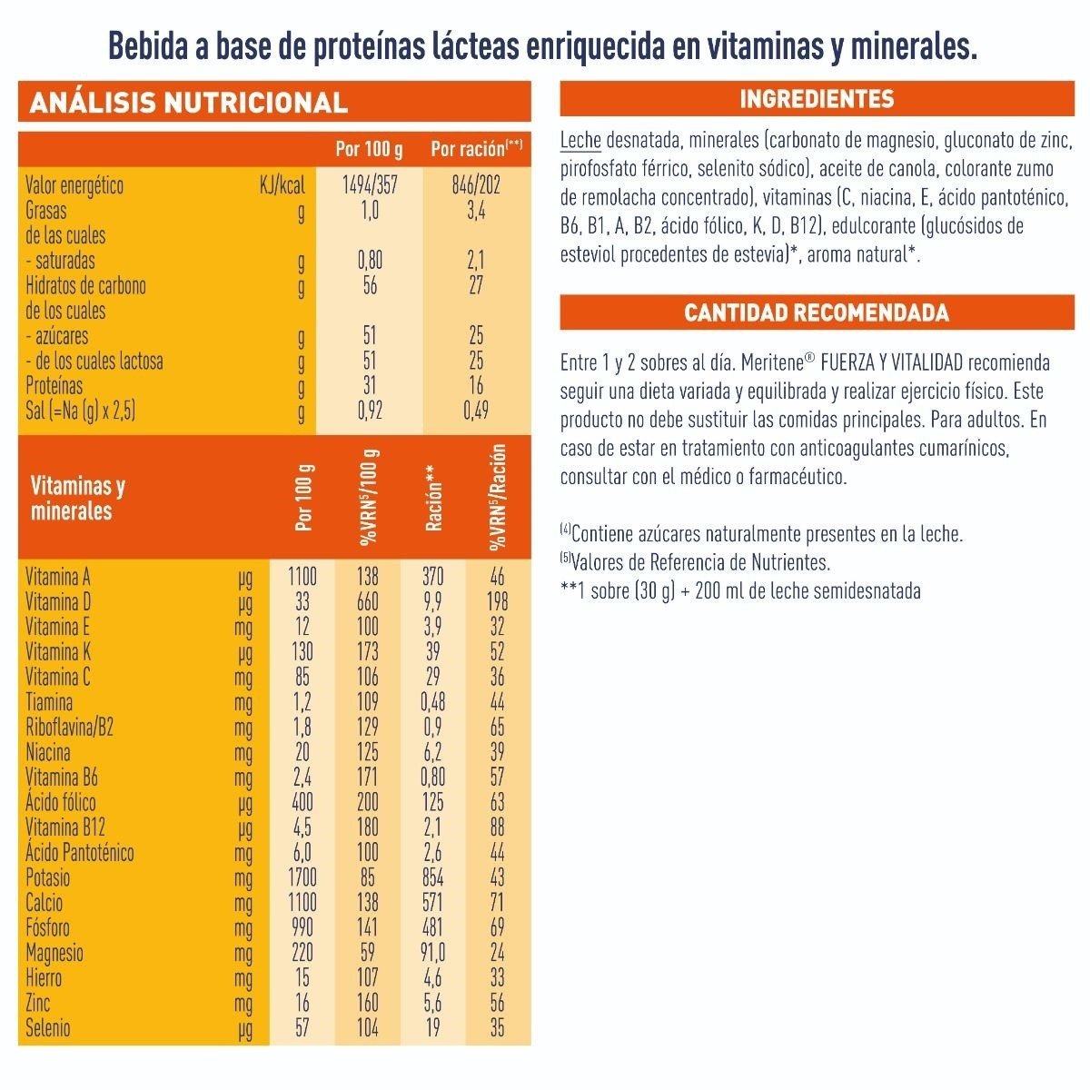 MERITENE Fuerza y Vitalidad Fresa 15 sobres-4