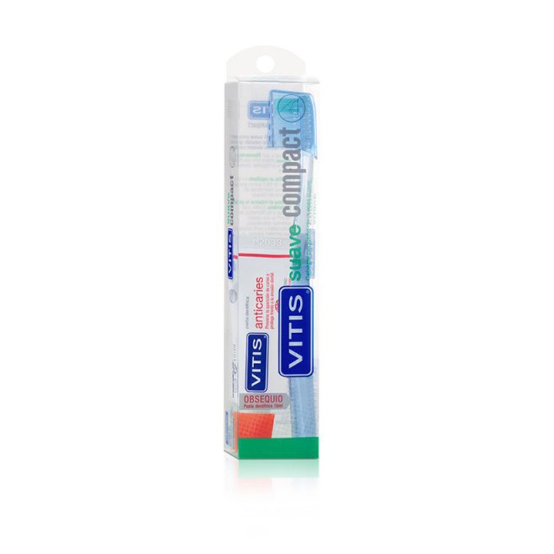 VITIS Cepillo Dental Compact Suave + Pasta Anticaries 15ml REGALO-1