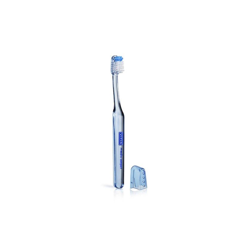 VITIS Cepillo Dental Compact Medio + Pasta Blanqueante 15ml REGALO-3