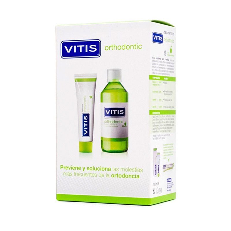 VITIS Orthodontic Pack Dentífrico 100ml + Colutorio 500 ml-1
