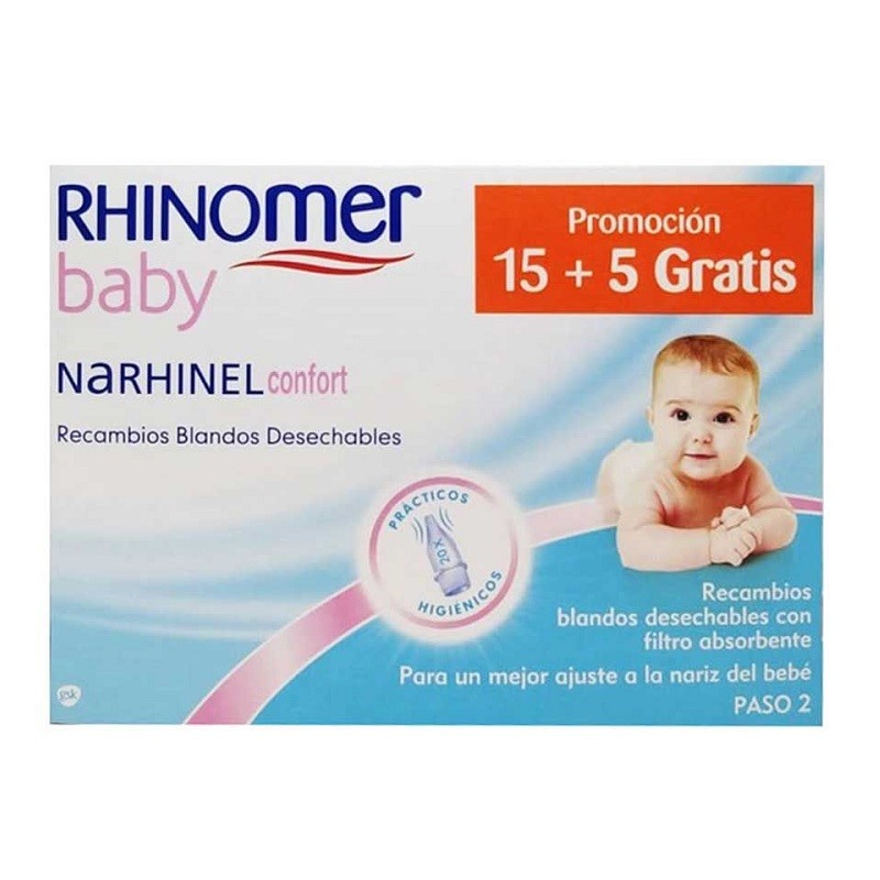 RHINOMER BABY NARHINEL Confort Recambios Blandos Desechables 15 + 5 GRATIS-1