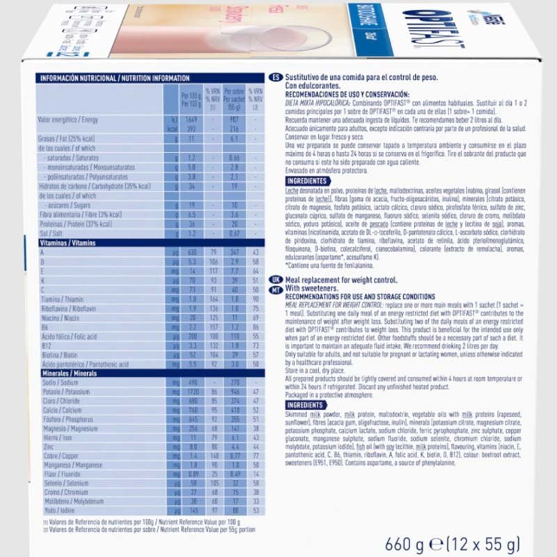 OPTIFAST DUPLO Batido Fresa 2x12 Sobres de Nestlé-3
