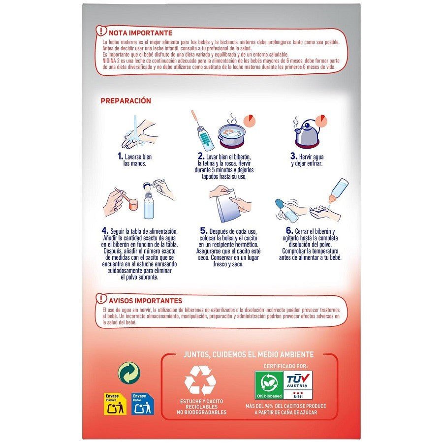 NIDINA 2 Leche de Continuación para Lactantes 1,2Kg FORMATO AHORRO-3