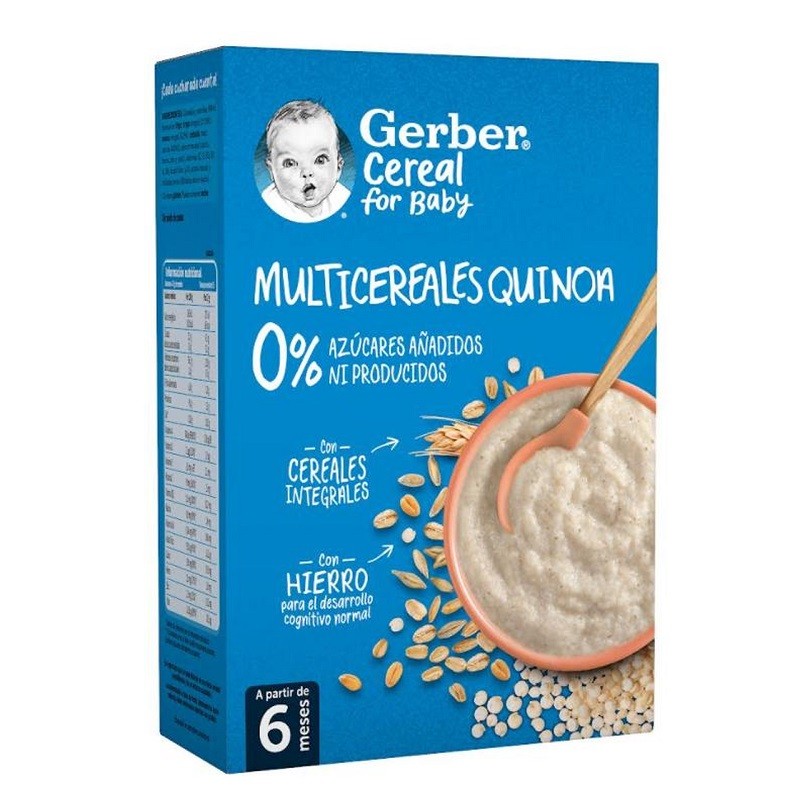 GERBER Multicereales Quinoa 0% azúcares añadidos +6 meses 500g-1