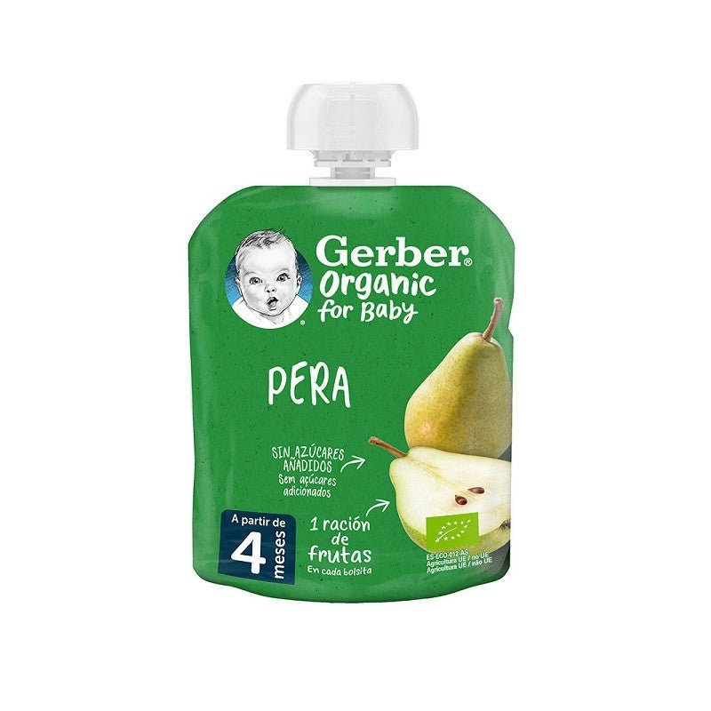 GERBER Organic Pouch Puré Pera 90gr-1