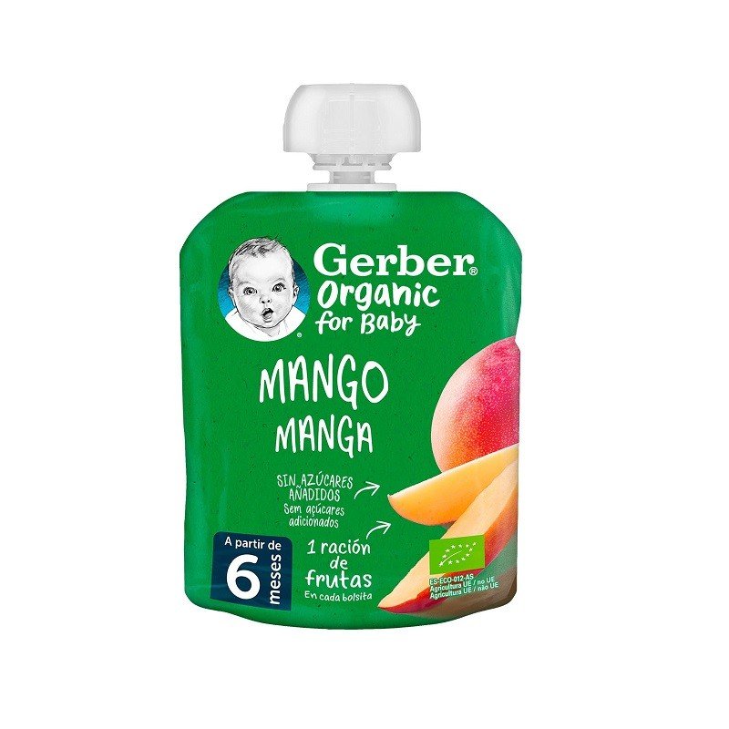 GERBER Organic Pouch Puré Mango 90gr-1