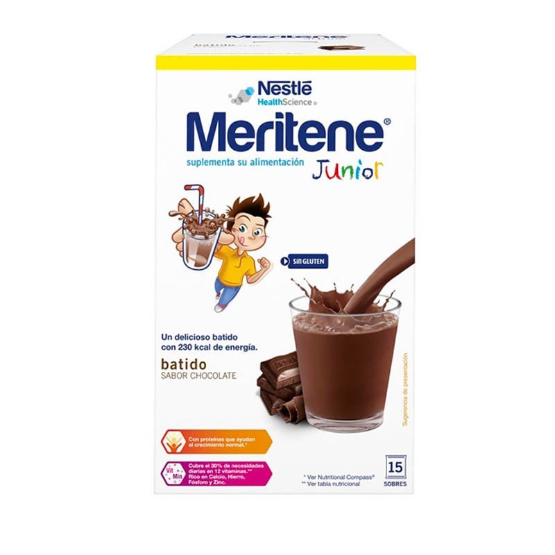 MERITENE Junior batidos sabor choco 15 sobres-1
