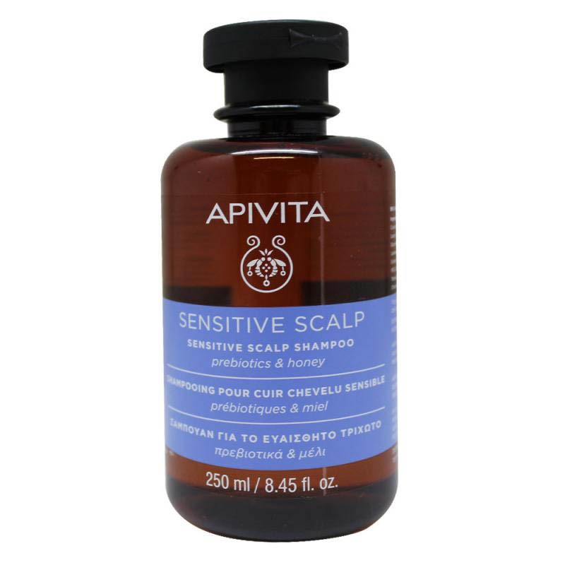 APIVITA Champú Cuero Cabelludo Sensible Lavanda y Miel 250ml con probióticos-1