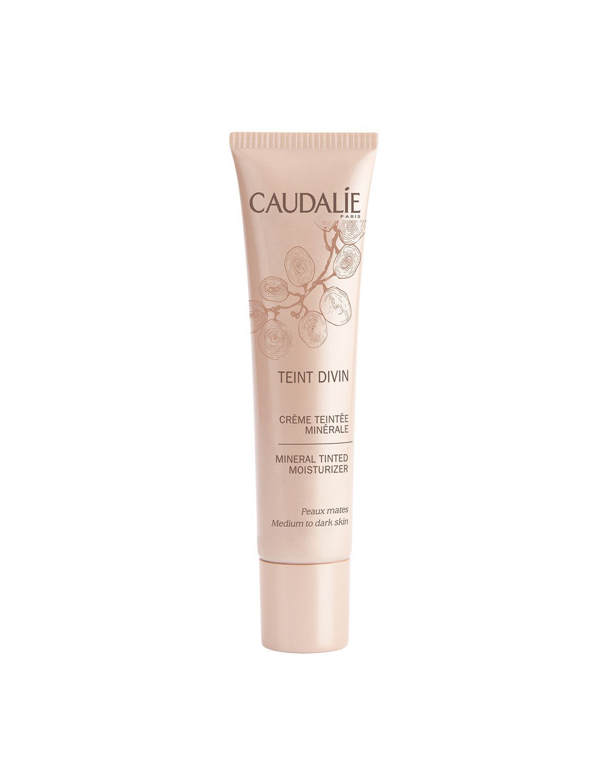 CAUDALIE Teint Divin Crema con Color Mineral Pieles Oscuras 30ML-1