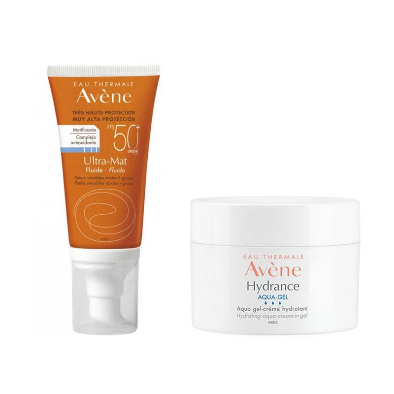 AVENE Hydrance Aqua Gel Crema Hidratante 50ml + Avène Fluido Ultra Mat SPF50+ 50ml-1
