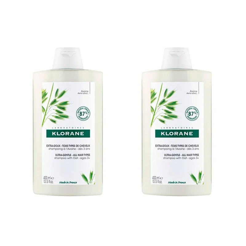 KLORANE Champú a la leche de avena Duplo 2 x 400ml-1