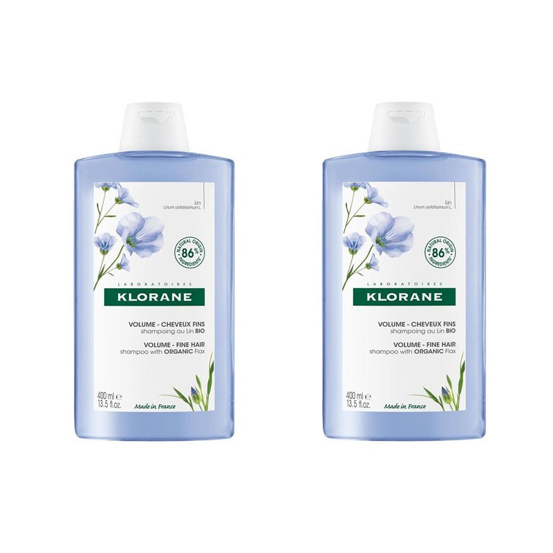 KLORANE Champú al lino BIO Duplo 2 x400 ml-4