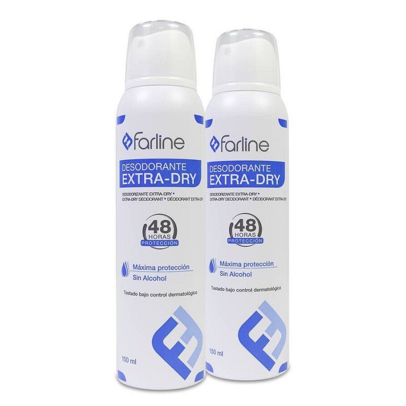 FARLINE Desodorante Spray Extra-Dry DUPLO 2x150ml-1