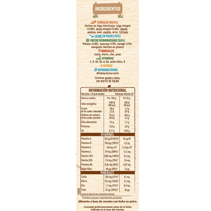 NESTLÉ Papilla 8 Cereales con Cacao 0% Azúcares Añadidos +12 meses 725g-2