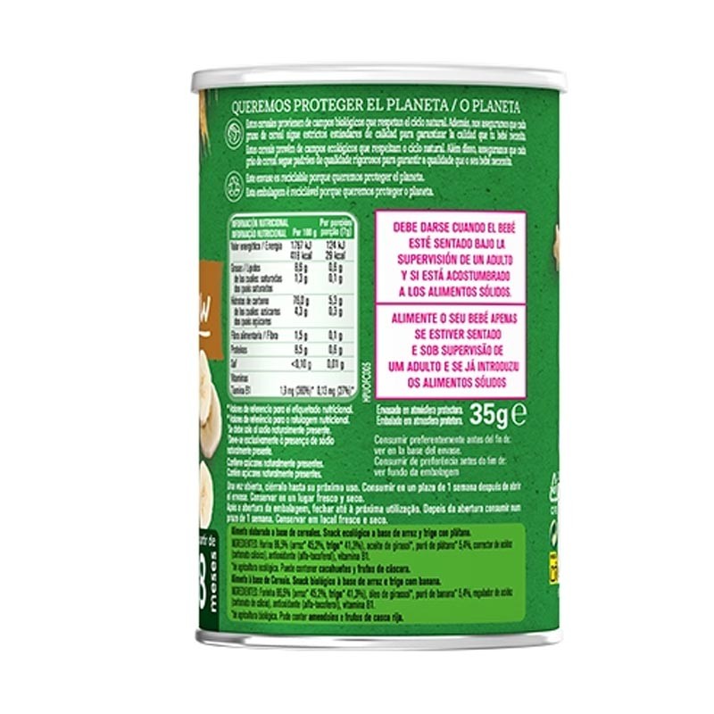 GERBER Puff Snacks de Cereales con Plátano +8 Meses 35g-2