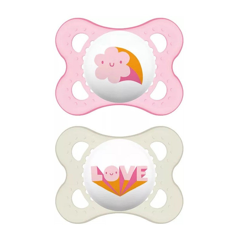 MAM Chupete Original Látex 0-6M 2 Unidades Rosa-1