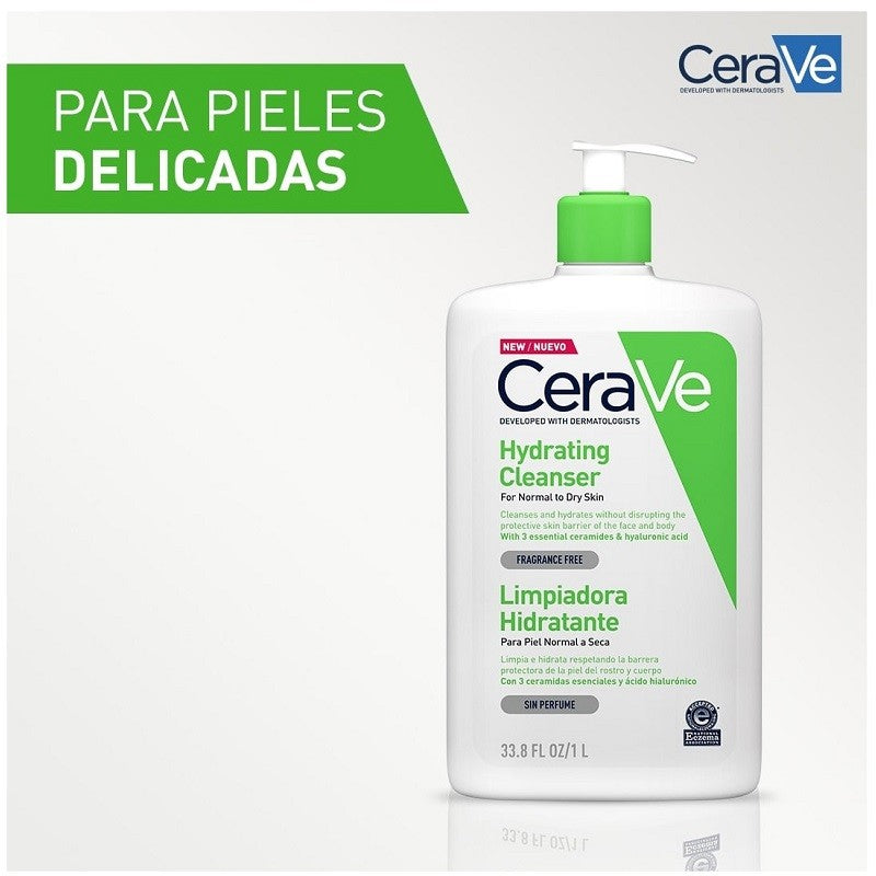 CERAVE Crema Limpiadora Hidratante Familiar 1L-3