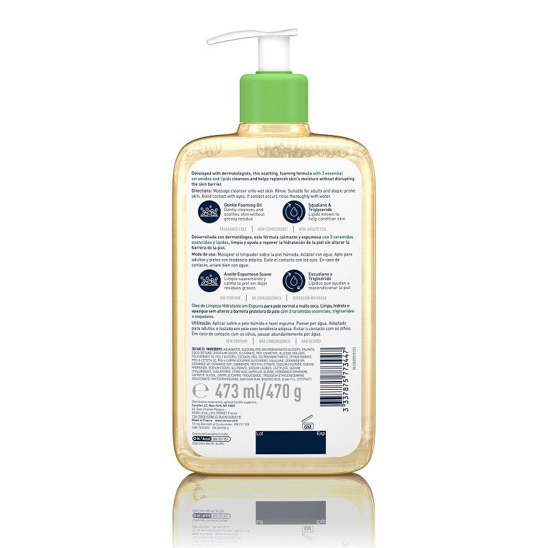 CERAVE Aceite Limpiador Espumoso 473 ml-7