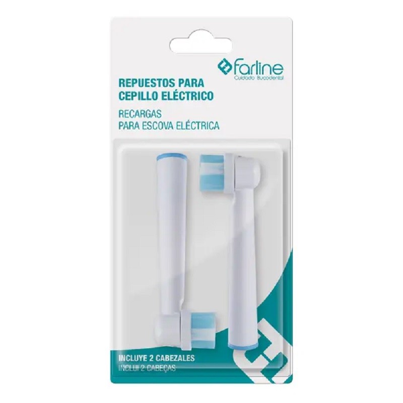 FARLINE Repuestos Cepillo Eléctrico Medio 2 Cabezales-1