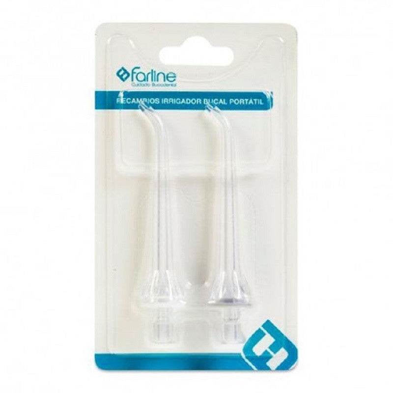 FARLINE Recambios Irrigador Bucal Portátil 2 Boquillas-1