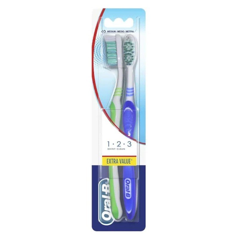 Oral-B Cepillo 123 Shiny Clean Duo Medio-1