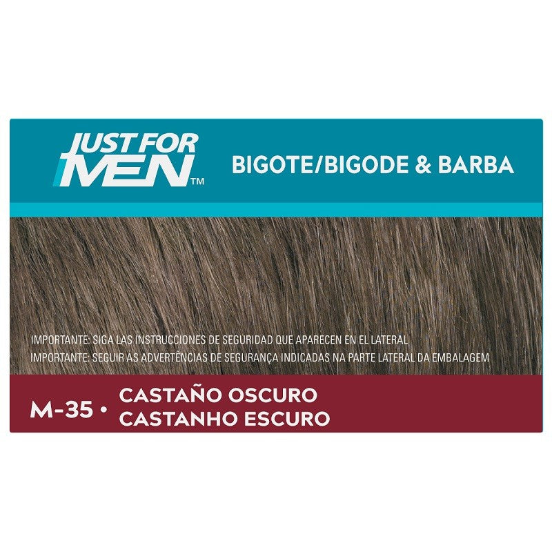 JUST FOR MEN Bigote y Barba Color Castaño Oscuro M-35 (15ml)-4