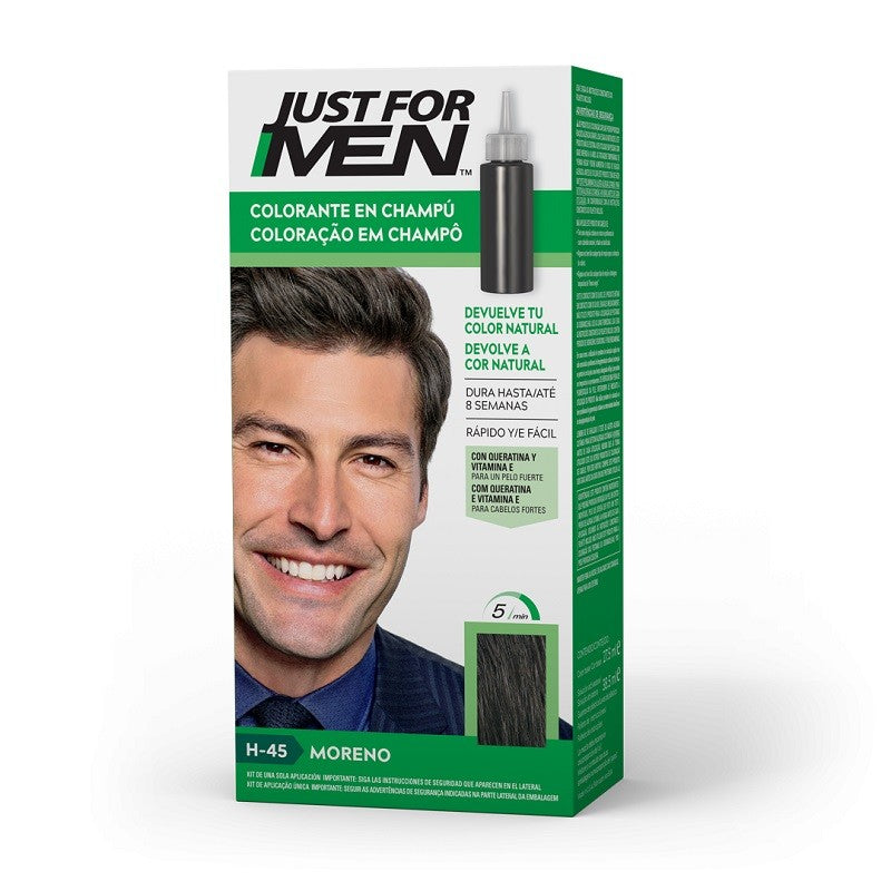 JUST FOR MEN Colorante en Champú Moreno H-45 (30ml)-1