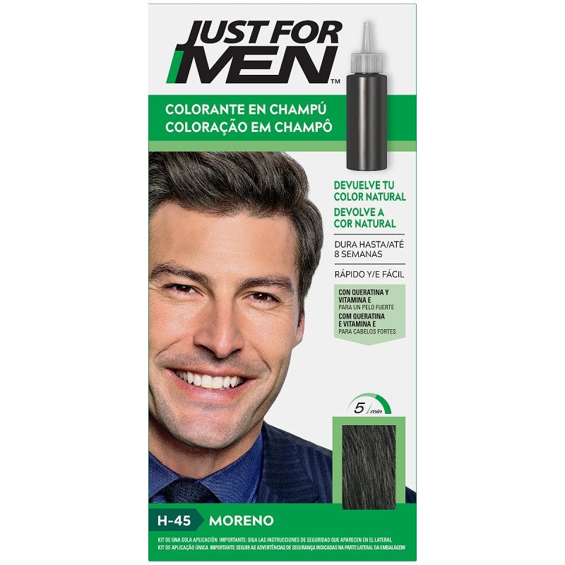 JUST FOR MEN Colorante en Champú Moreno H-45 (30ml)-2