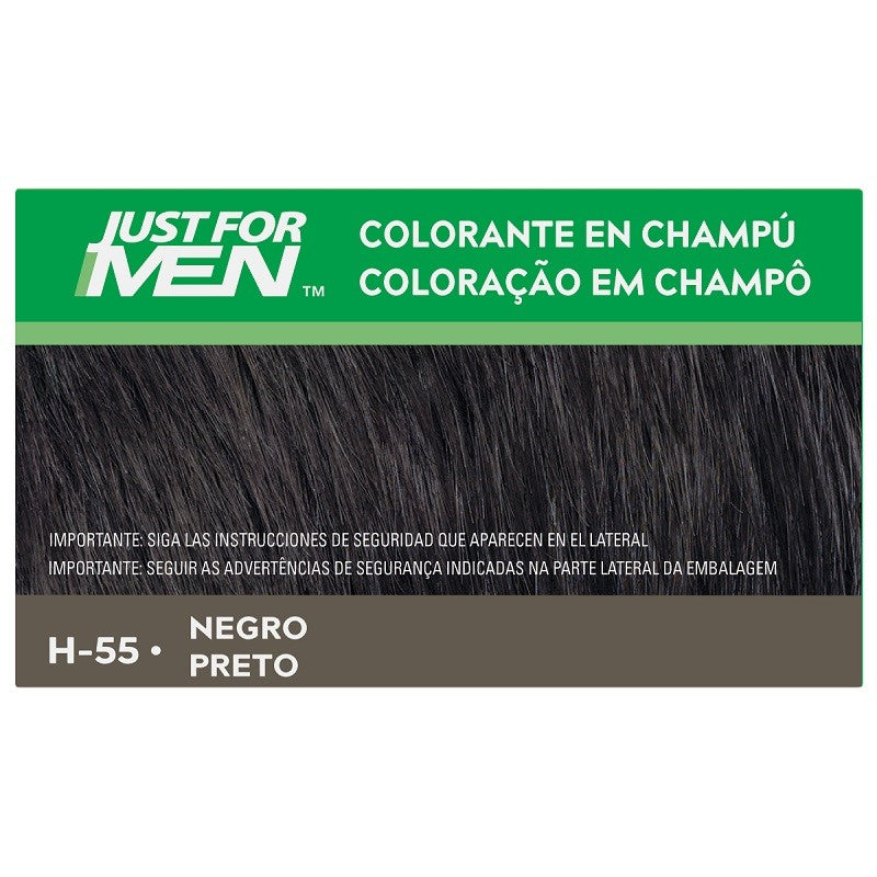JUST FOR MEN Colorante en Champú Negro H-55 (30ml)-3