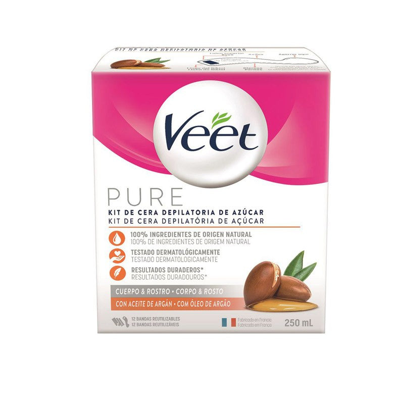 VEET Natural Cera Tibia con Aceite de Argán 250 ml-2