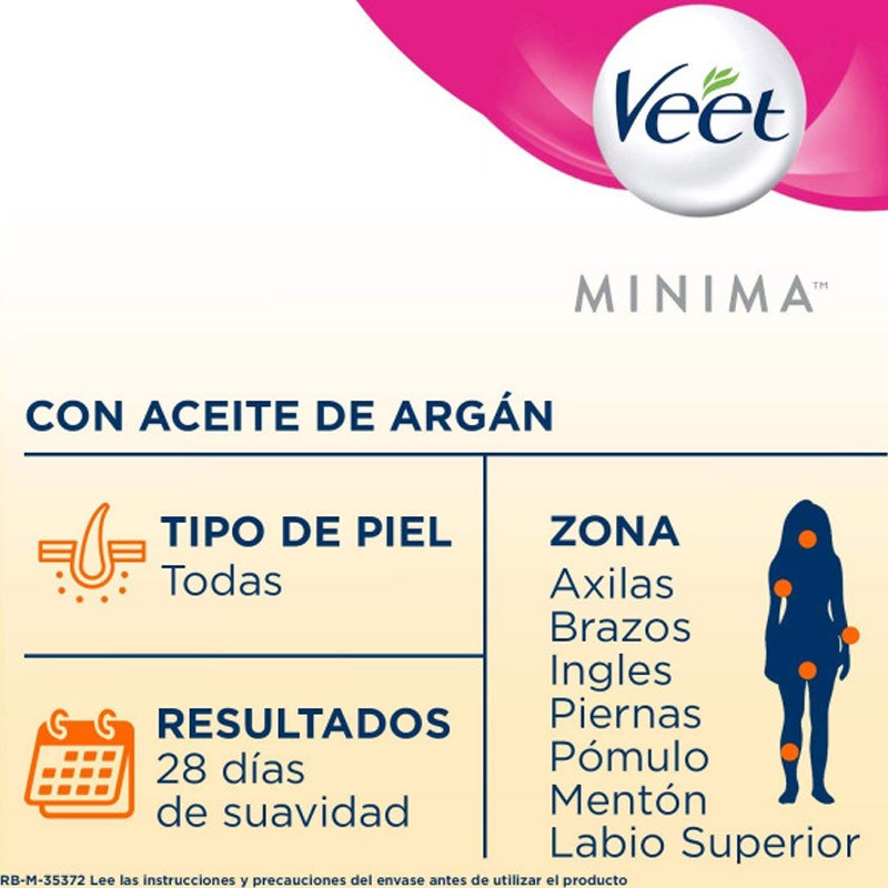 VEET Natural Cera Tibia con Aceite de Argán 250 ml-3