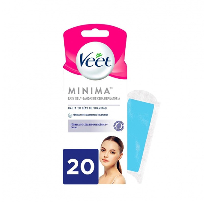 VEET Pure Bandas de Cera Fría Facial Piel Sensible【OFERTA ONLINE
