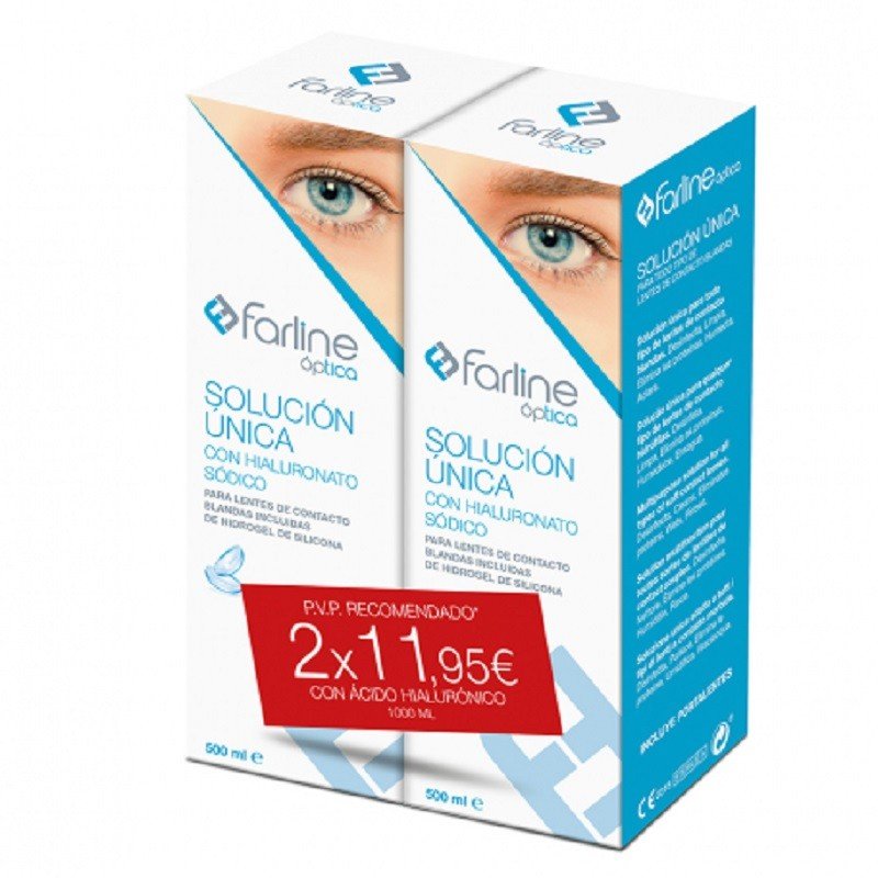 FARLINE Óptica Solución Única con Hialuronato Sódico DUPLO 2x500ml-1