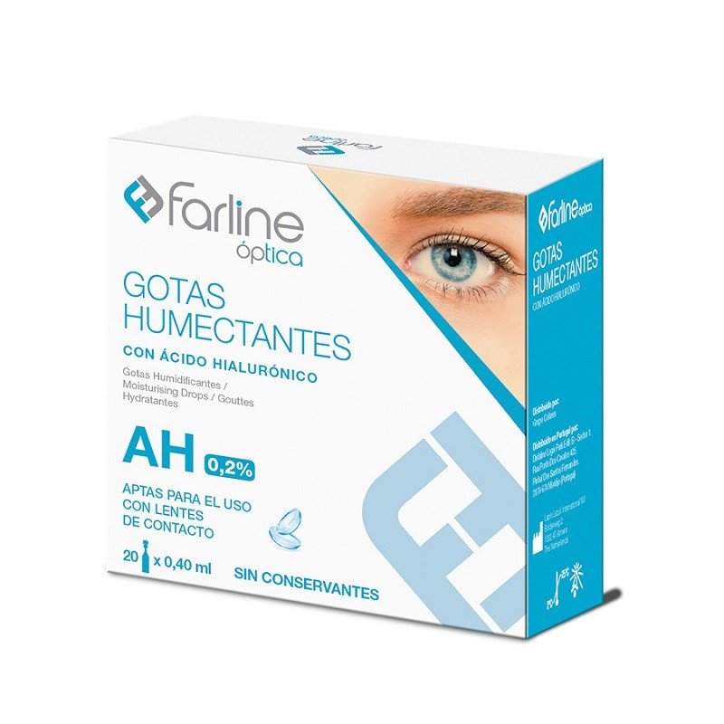FARLINE Óptica Gotas Humectantes 0,2% Ácido Hialurónico Monodosis 20x0,40ml-1