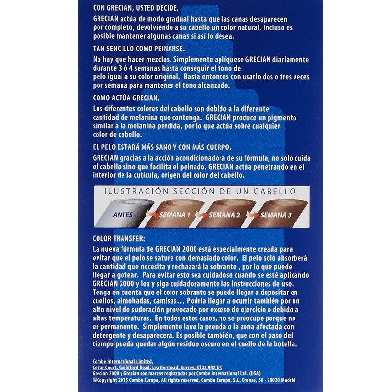 GRECIAN 2000 Loción Anticanas con Acondicionador 125ml-2