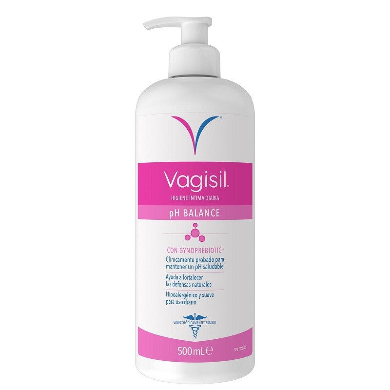 VAGISIL Higiene Íntima Gel pH Balance con Gynoprebiotico 500ml-1