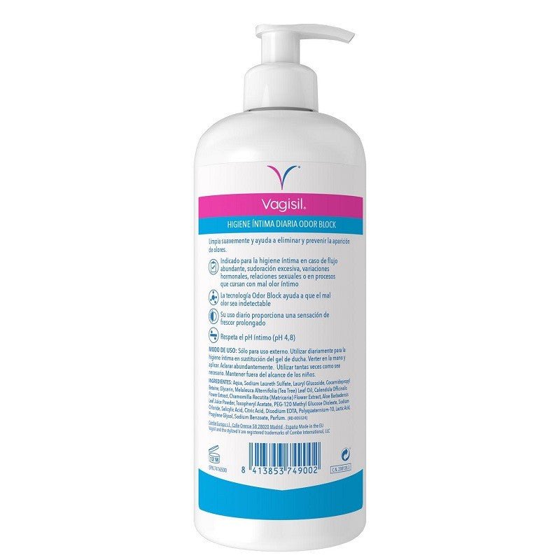 VAGISIL Gel Higiene Íntima Odor Block 500ml-2