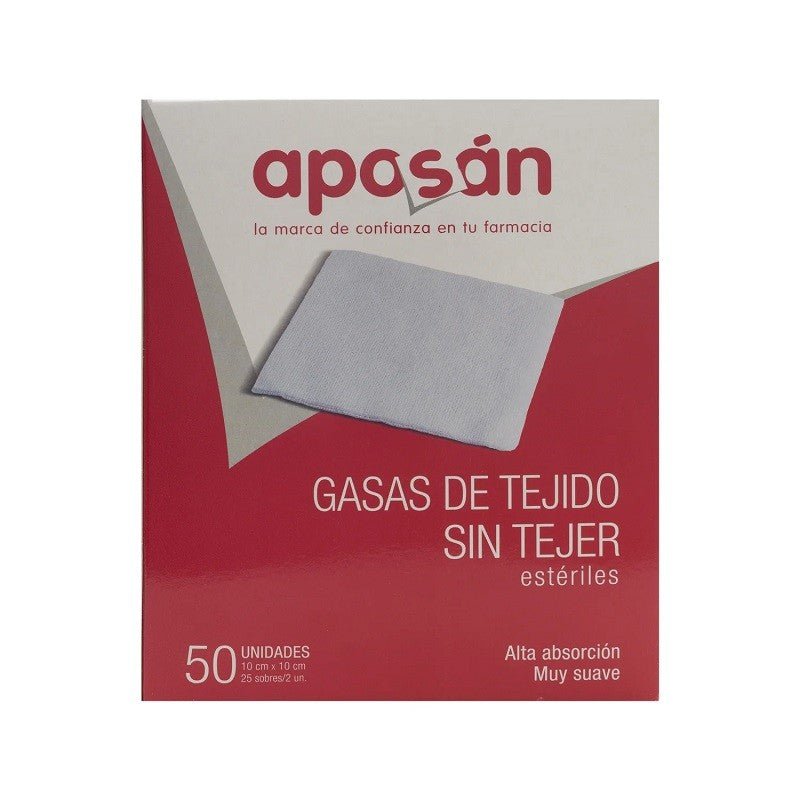 APOSAN Gasa Estéril Tejido Sin Tejer 10cm x 10cm (50 gasas)-1