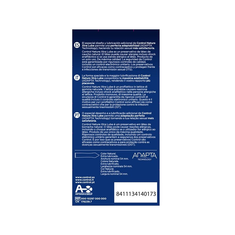 CONTROL Nature Xtra Lube Preservativos 12 uds-5