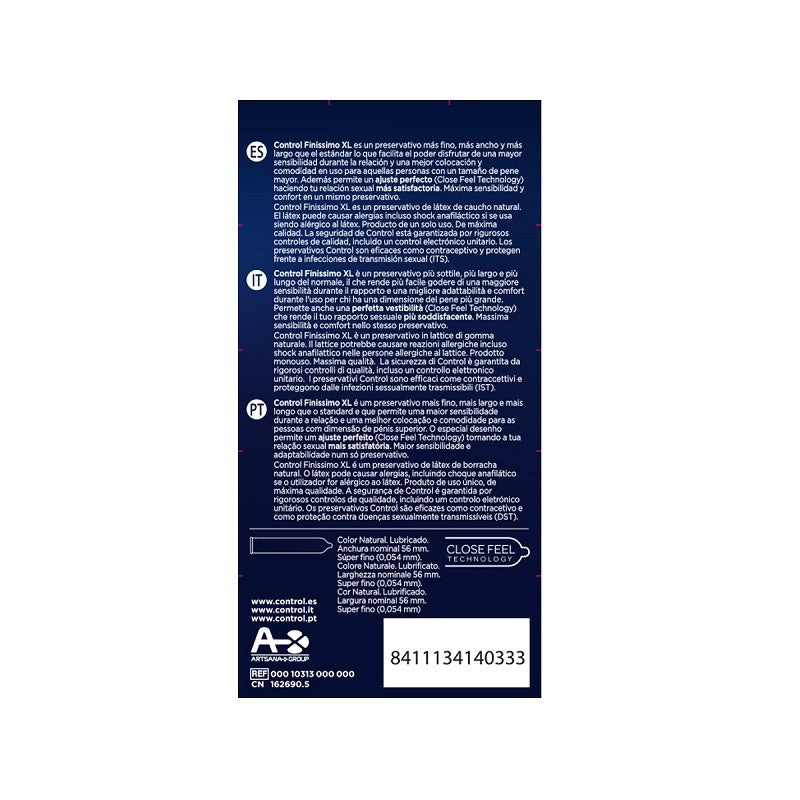 CONTROL Finissimo Xtra Large Preservativos 12 uds-5