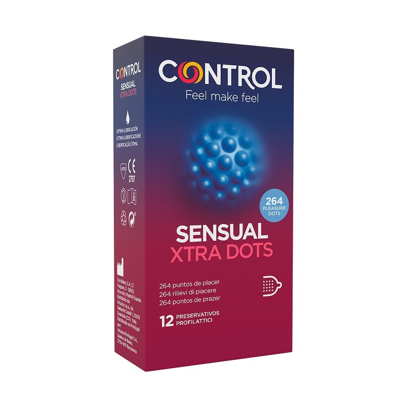 CONTROL Sensual Xtra Dots Preservativo 12 uds-1