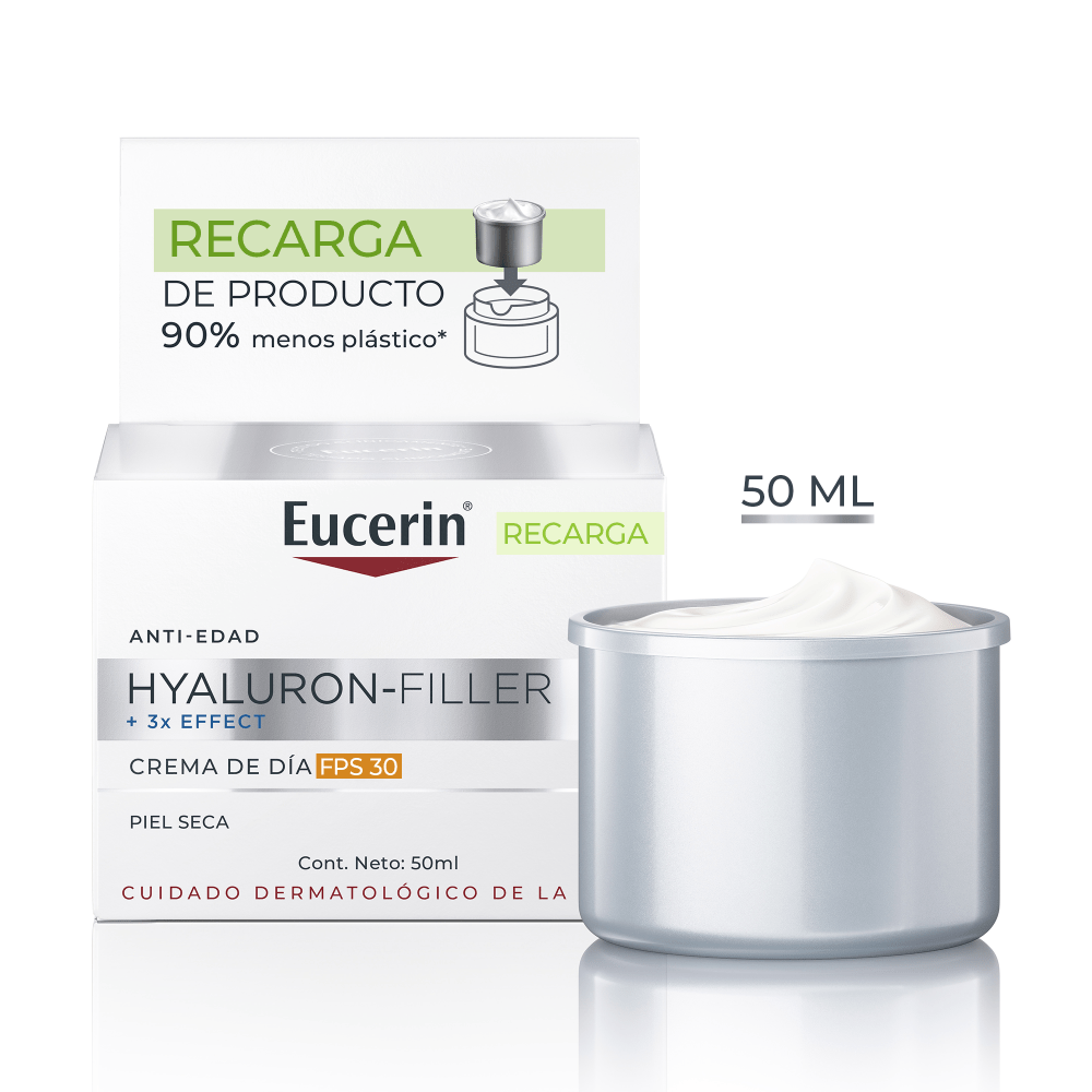 Eucerin Refill HF + 3X Effect Crema de Día SPF30 Hyaluron Filler 50ml