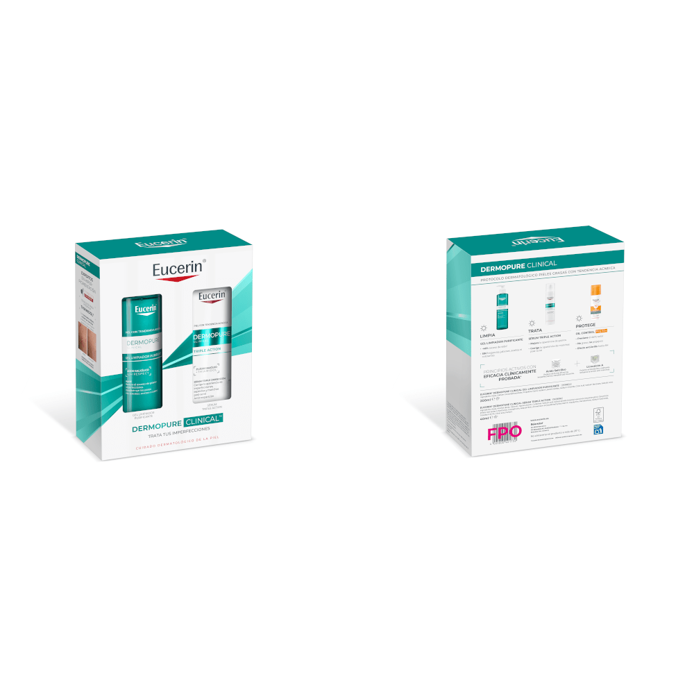 EUCERIN Pack Navidad DermoPure Clinical Sérum Triple Action 40ml + Gel Limpiador 200ml